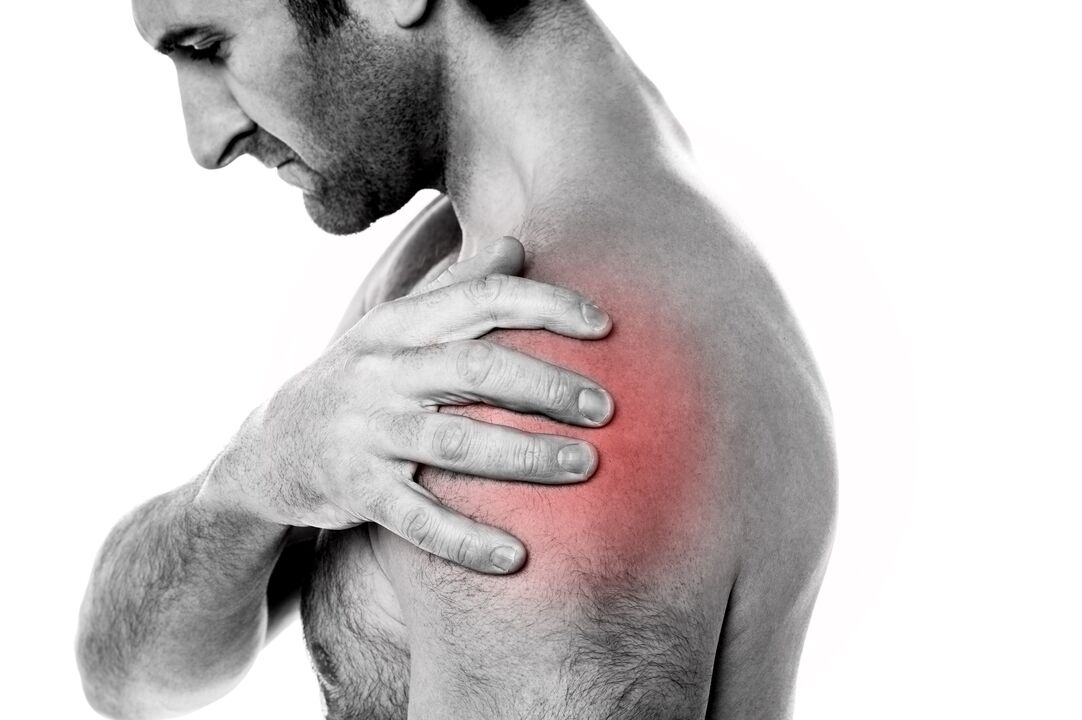 Péng am Schëllergelenkelen a seng Behandlung mat Honderroine Gel