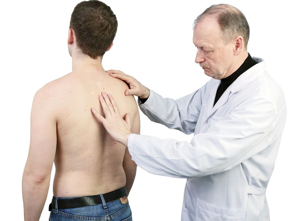 Diagnos vun Osteochondrose beinhalt eng medizinesch Untersuchung vun der Wirbelsäule